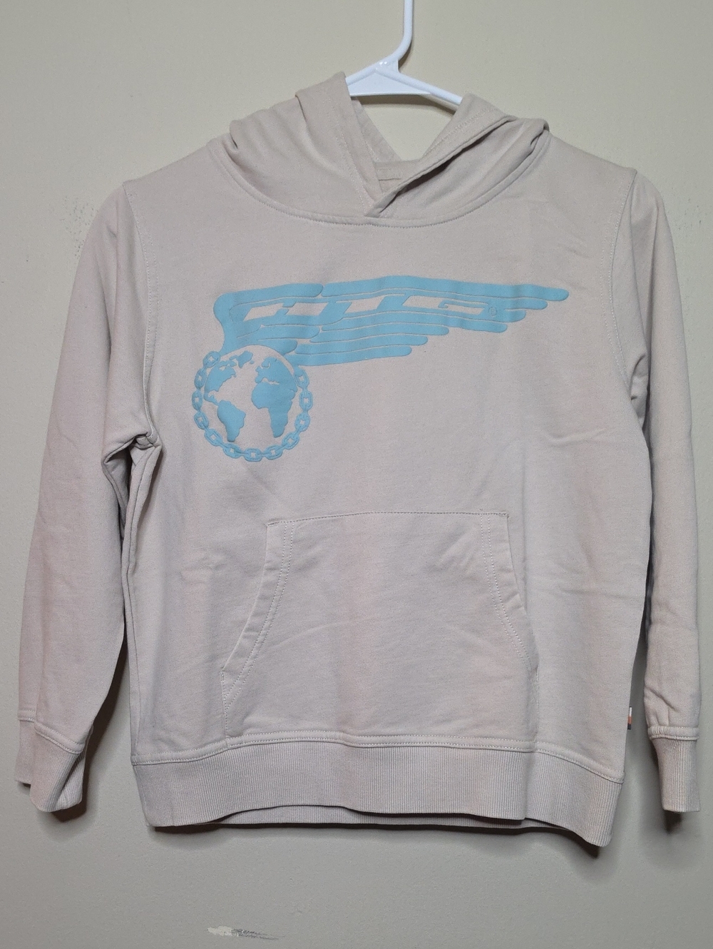 Honor The Gift Airborne Kids Hoodie with Blue Graphic Bone Color